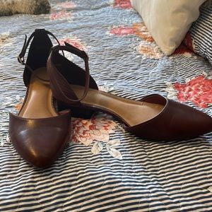 Lane Bryant deep red snake print low heel size 12